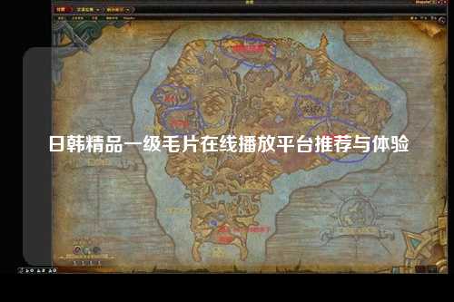 日韩精品一级毛片在线播放平台推荐与体验