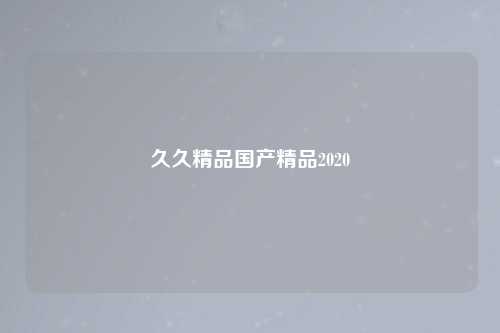 久久精品国产精品2020